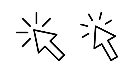 Click icon vector illustration. pointer arrow sign and symbol. cursor icon