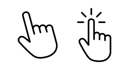 Hand cursor icon vector illustration. cursor sign and symbol. hand cursor icon clik