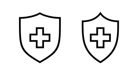 Fototapeta premium Health insurance icon vector illustration. Insurance document sign and symbol