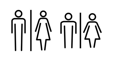 Toilet icon vector illustration. Girls and boys restrooms sign and symbol. bathroom sign. wc, lavatory