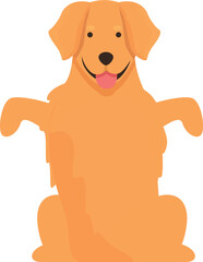 Golden retriever play icon cartoon vector. Dog puppy. Animal pet