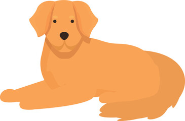Happy pet icon cartoon vector. Retreiver dog. Canine adorable