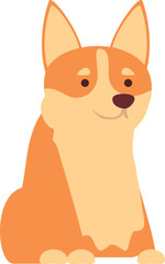 Dog icon cartoon vector. Corgi pet. Canine animal