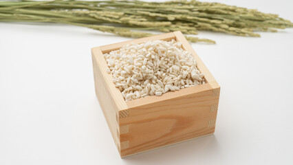 日本の米麹と稲穂