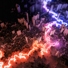 Maze solution, follow the path; business and motivation concepts, original 3d rendering