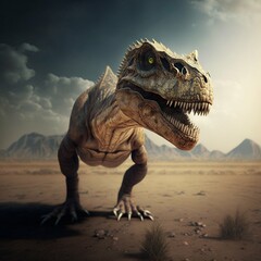 Tyrannosaurus rex dinosaur. Generative AI