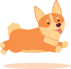 Jumping corgi icon cartoon vector. Cute dog. Canine breed