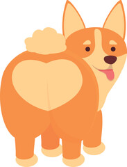 Puppy smile icon cartoon vector. Royal animal. Crown doggy