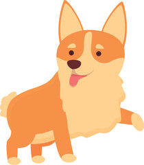 Fun corgi icon cartoon vector. Baby puppy. Animal pet