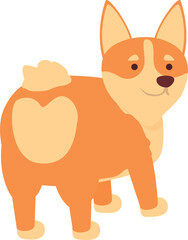 Cute canine icon cartoon vector. Royal animal. Funny pet