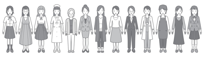 女性のベクターイラスト