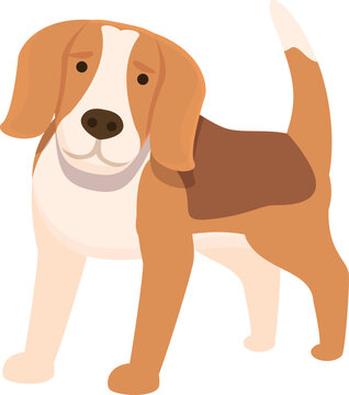 Cute beagle icon cartoon vector. Dog animal. Canine stand