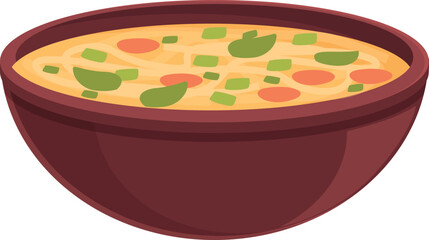 Spicy soup icon cartoon vector. Food dish. Basin cuisine