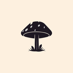 mushroom logo in isolated background