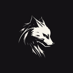 wolf head logo design vector symbol creative graphic idea,mascot