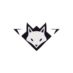 wolf head logo design vector symbol creative graphic idea,mascot