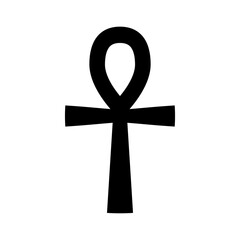 Vector flat Egypt cross symbol isolated on white background