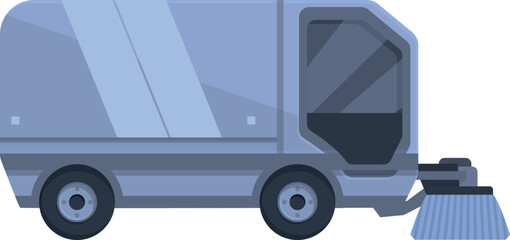 Sweeper company icon cartoon vector. Street cleaner. City machine