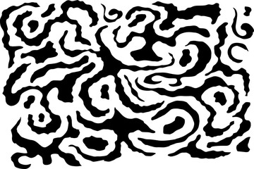 Fototapeta premium Black smoke grouped on a white background. Modern and abstract camouflage with beautiful contrast.