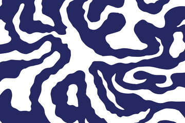 Bicoral art with grouped blue and white smoke. Modern abstract art with beautiful contrast.