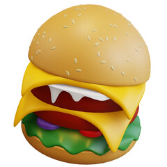 3d double beef burger