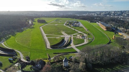 Drone photo Hippodrome ParisLongchamp Paris France europe