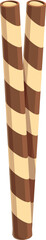 Wafer roll icon cartoon vector. Biscuit stick. Tube bakery
