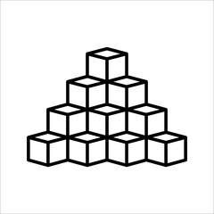 Cube icon. In Trendy Design Vector. Vector illustration on a white background.