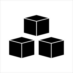 Cube icon. In Trendy Design Vector. Vector illustration on a white background.