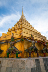 Giant guardian in Temple of the Emerald Buddha Wat Phra Kaew