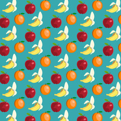 Fototapeta na wymiar Seamless Fruits Pattern. It can be used for Background, wallpaper, etc.