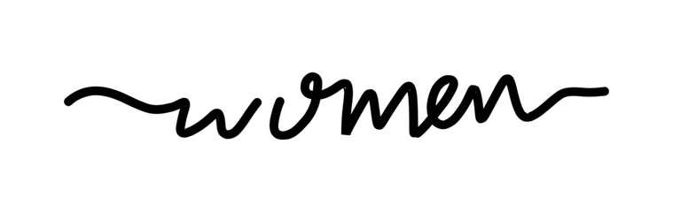 Women handwritten typography