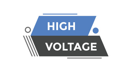 High voltage l button web banner templates. Vector Illustration
