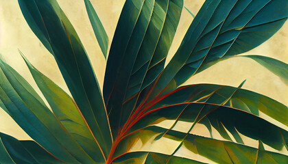Jungle background. Tropical jungle palm leaves Tree Ferns in Tarra Bulga National Park, Balook, Victoria, Australia