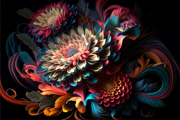 Obraz premium Weaves of flowers 