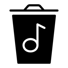 trash glyph icon