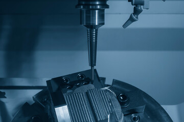 The 5-axis CNC milling machine  and G-code data background.