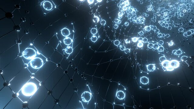 トンネル VJ 発光 球 グリッド サイエンス 青 [ループ対応] [別Verあり]