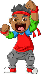 A african boy in a stylish suit