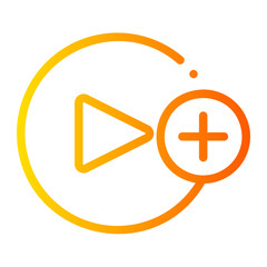 Play Button gradient icon