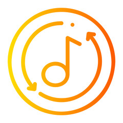 repeat once gradient icon