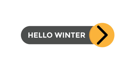 Hello winter button web banner templates. Vector Illustration
