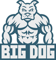 big muscular strong dog