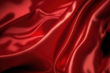 Naklejka na ściany i meble Shiny red silk
