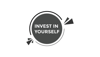 Invest in yourself button web banner templates. Vector Illustration
