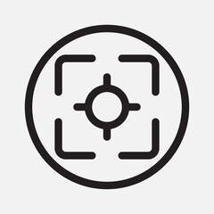 Focus icon in line style about camera, use for website mobile app presentation