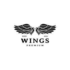 Fototapeta na wymiar two wings icon logo design illustration