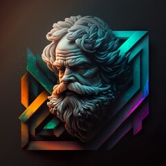 NeonPrint Greek Socrates
