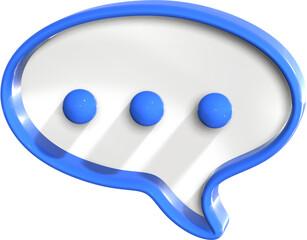 Comment box 3D icon.