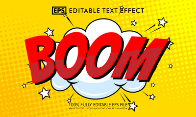 boom comic cartoon pop art editable text effect